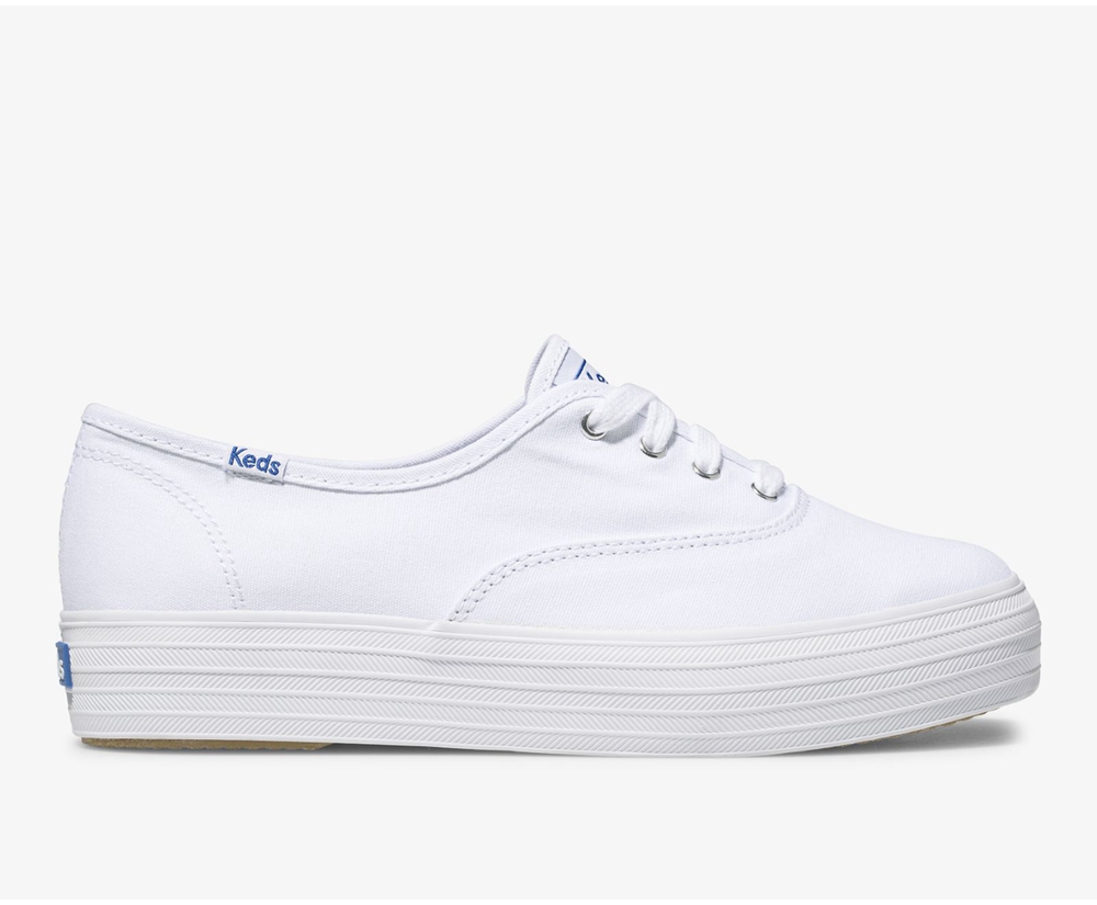 Keds Sneaker Damen Weiß - Triple Kick - BWY-859046